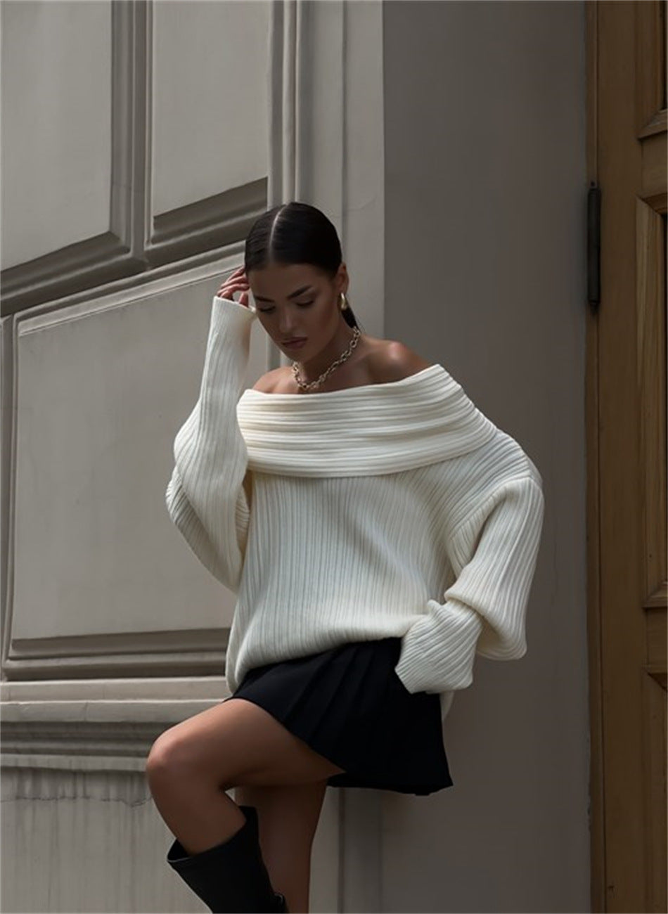 Schulterfreier Pullover